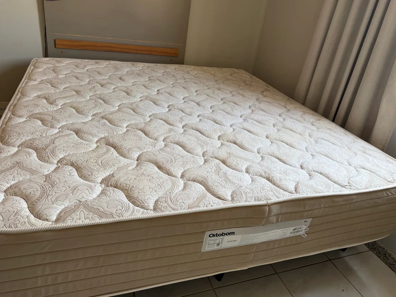 Cama King Size Ortobom Completa - Base + Colchão - Foto 2