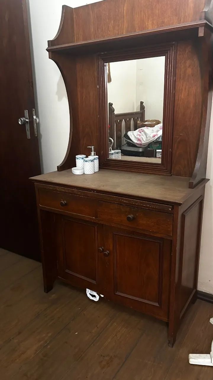 Penteadeira com mesa retrátil antiga  - Foto 2