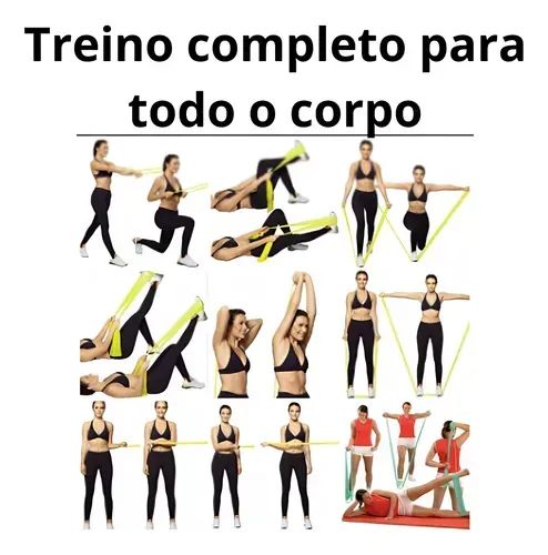 Kit 5 Faixas Elásticas Para Exercícios Mini band - Foto 4