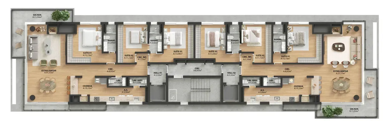 PLANTA 153m²