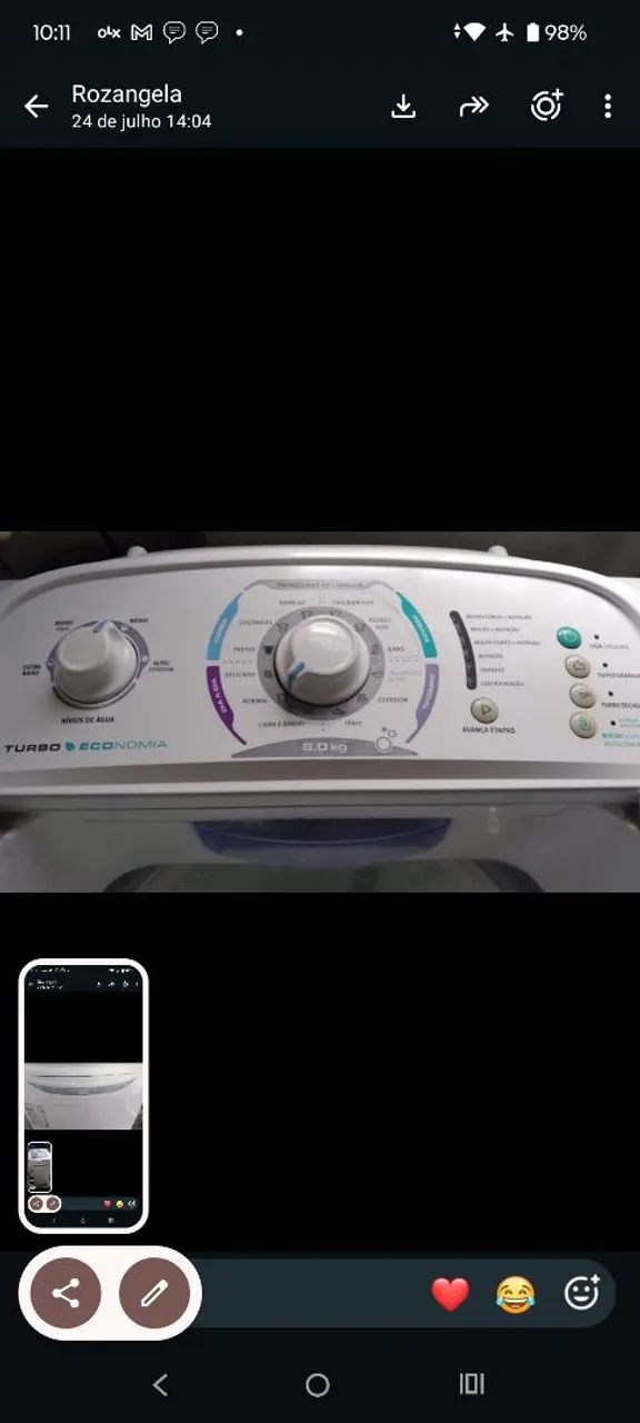 Máquina 8kg otimo estado funciona perfeitamente  - Foto 3
