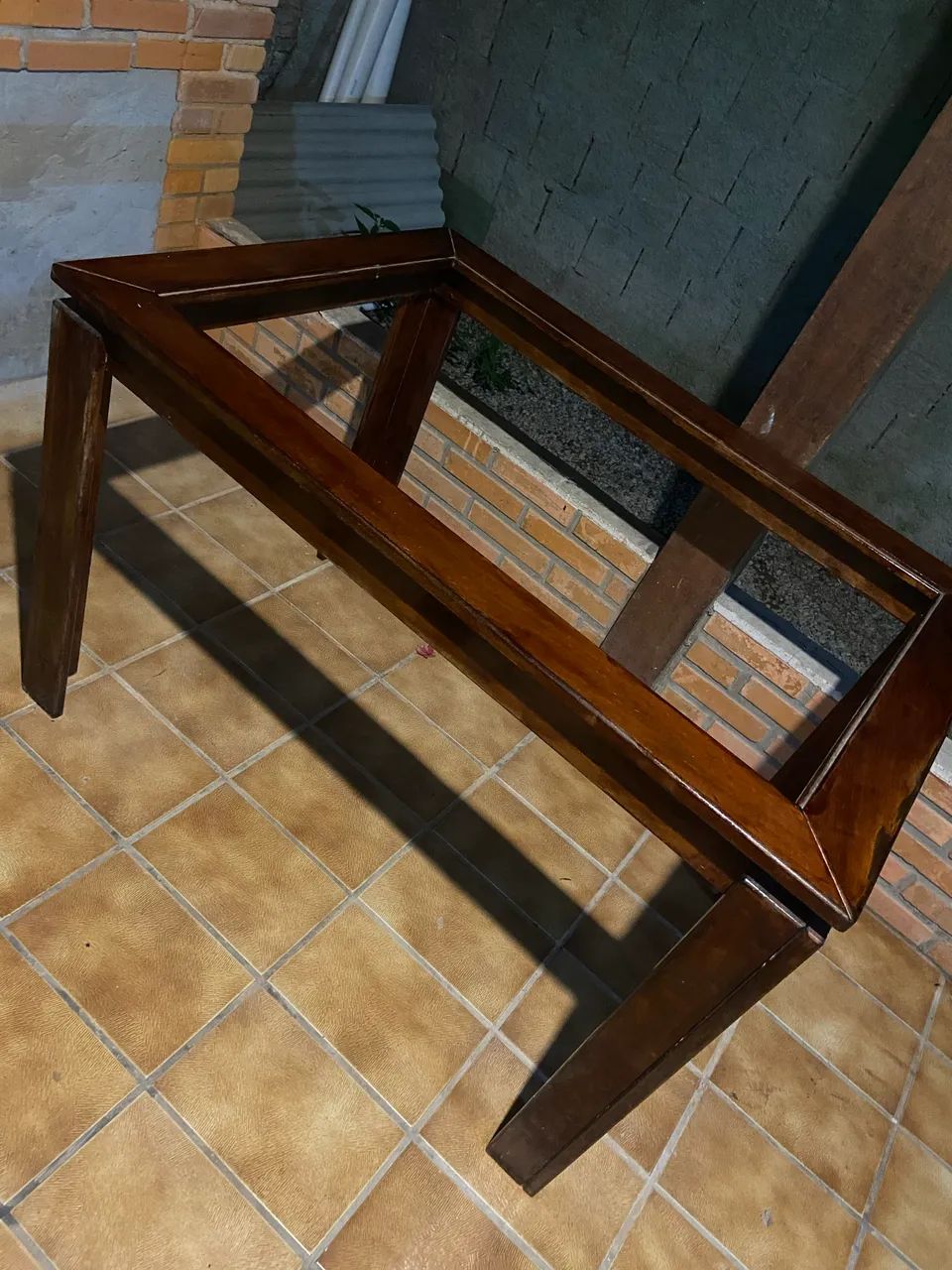 Mesa sem o vidro