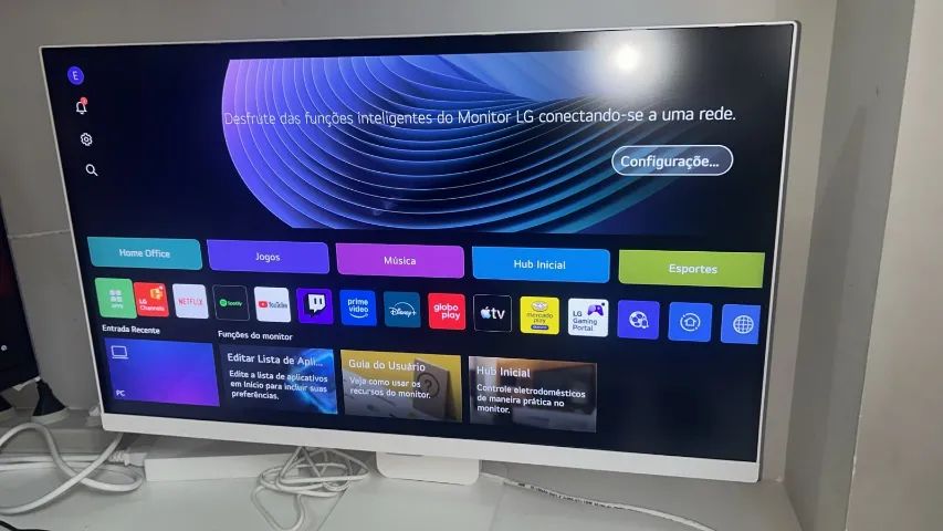 Monitor Smart LG MyView 27", 4K, IPS, WebOs, ThinQ, Apple AirPlay, Som Integrado - 27SR73 - Foto 3