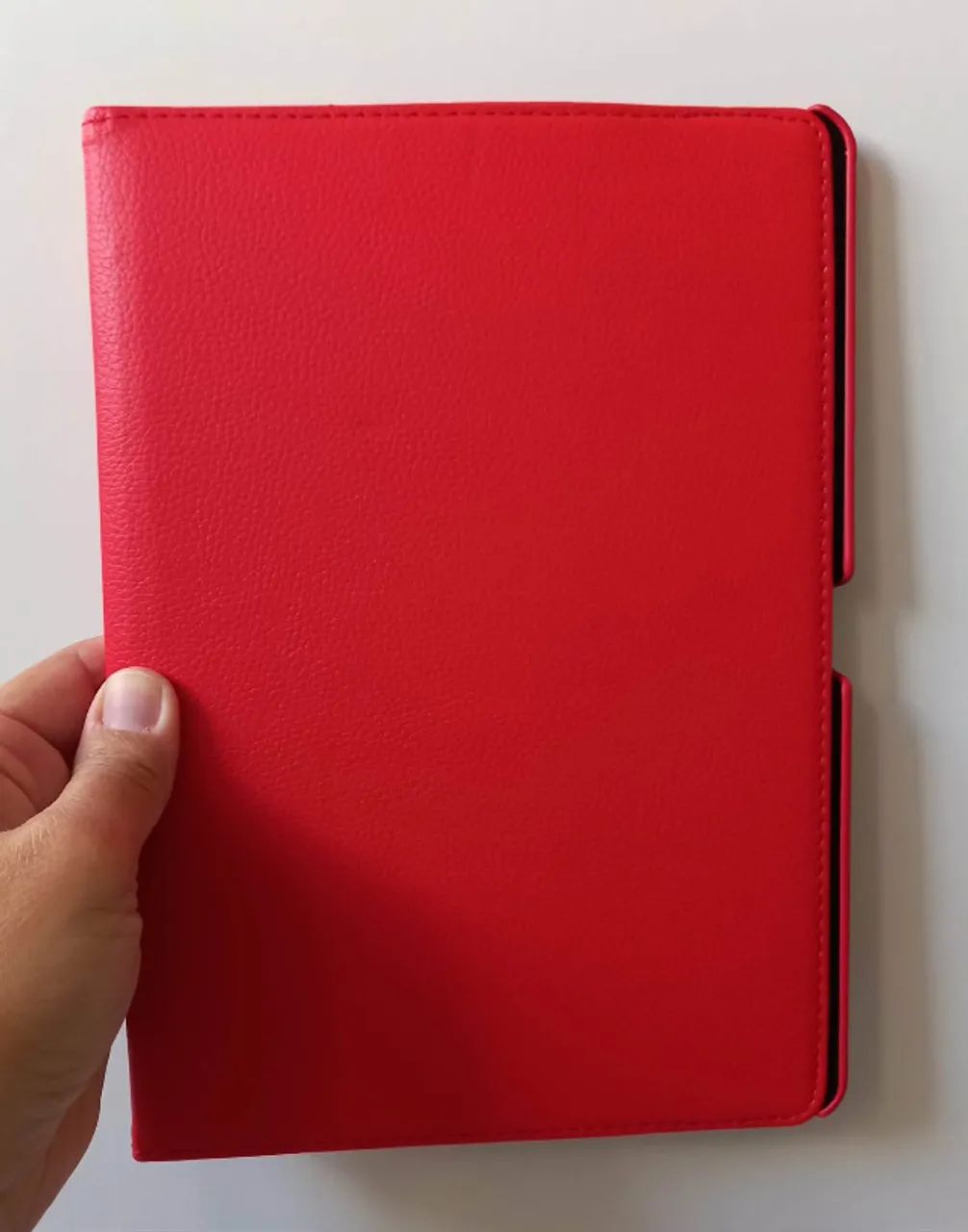 Capa Giratória para Tablet 10" Vermelha com Suporte Case Protetora - Foto 3