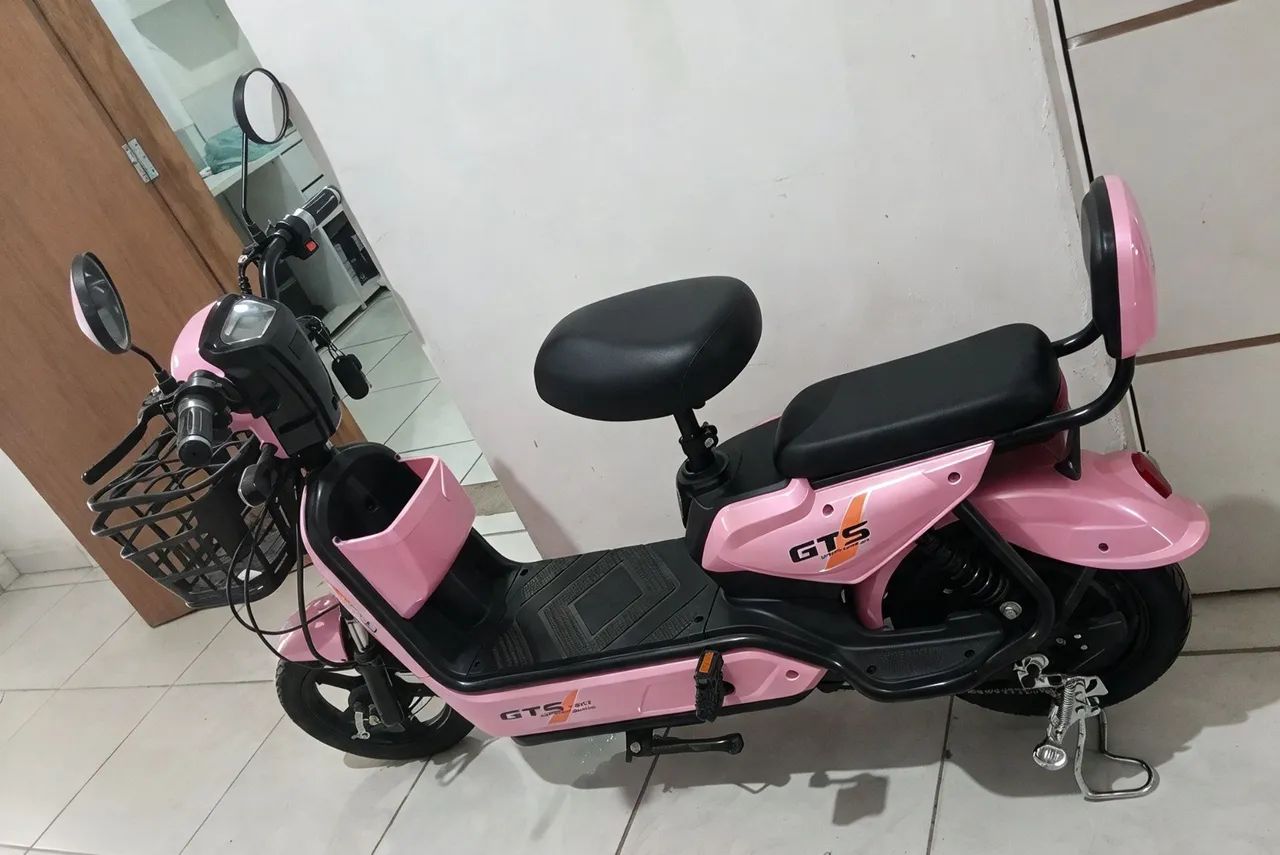 BICICLETA ELÉTRICA ROSA - Foto 3