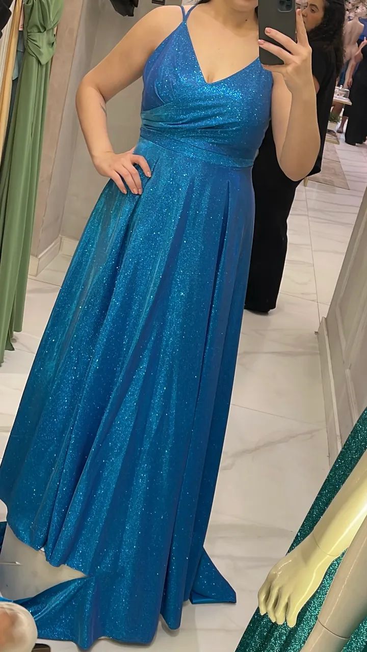 Vestido Longo Azul - Foto 3