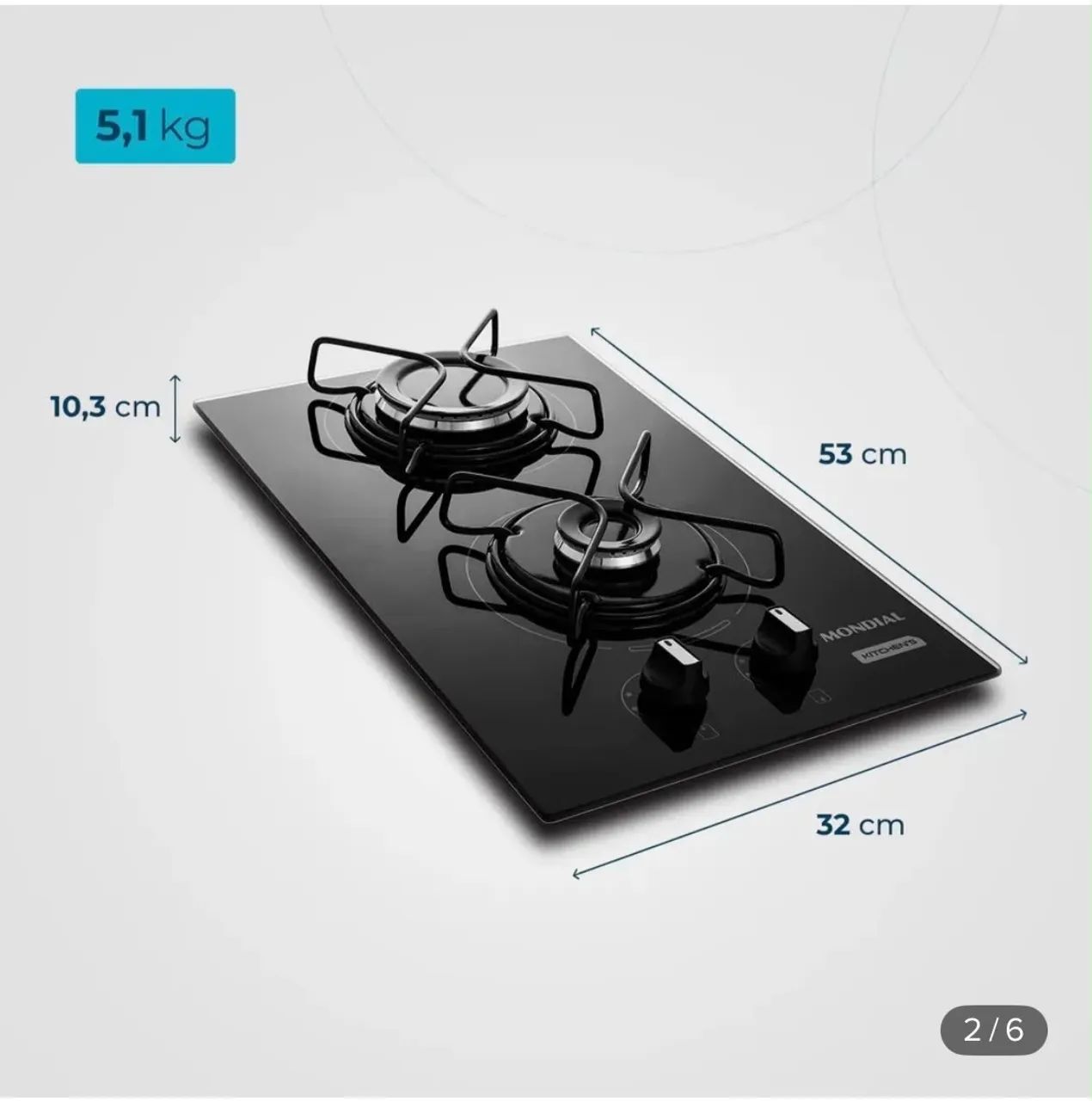Cooktop 2 bocas 