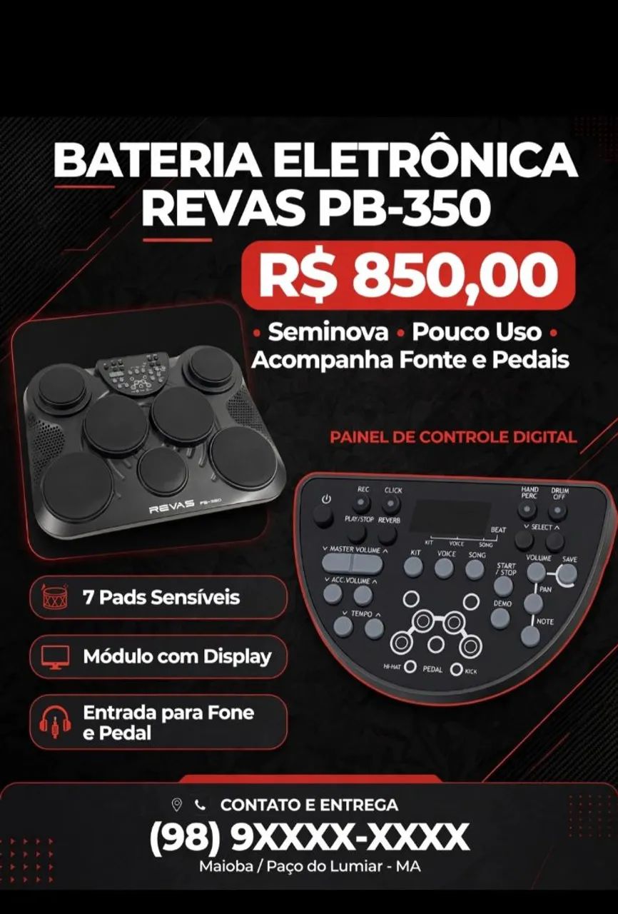 Bateria eletronica revas