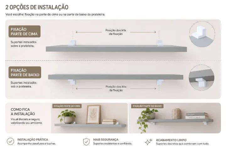 PRATELEIRAS KIT COM 3