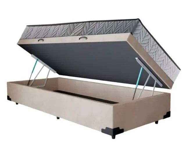 Cama Box Baú Solt. + Colchão Espuma D20 88x188x12 - Foto 2