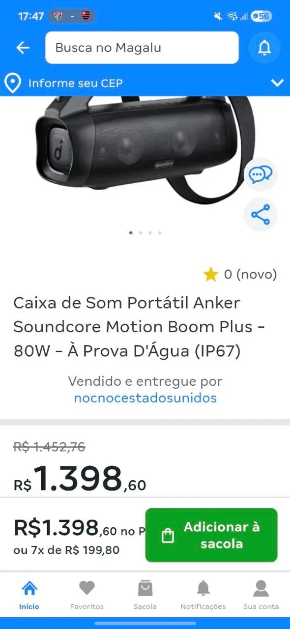Caixa portátil Motion Boom Plus da Anker - Foto 3