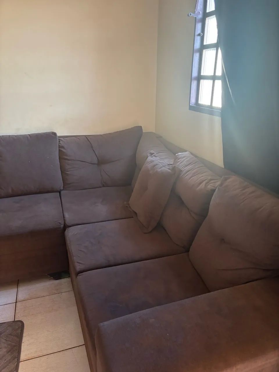 Sofá marrom L | 6 lugares  - Foto 3