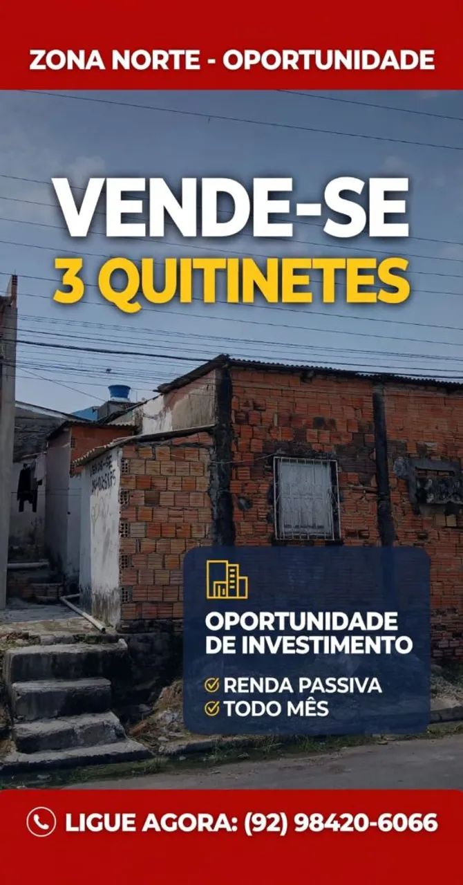Vende-se Vila com 3 quitinetes 