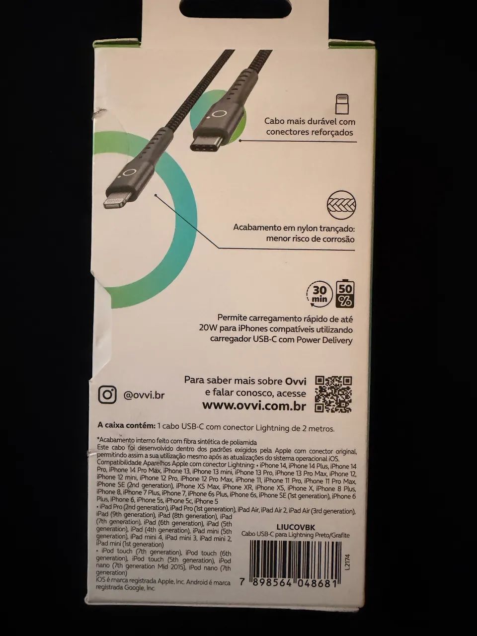 Cabo USB-C  com conector LIGHTNING - Foto 3