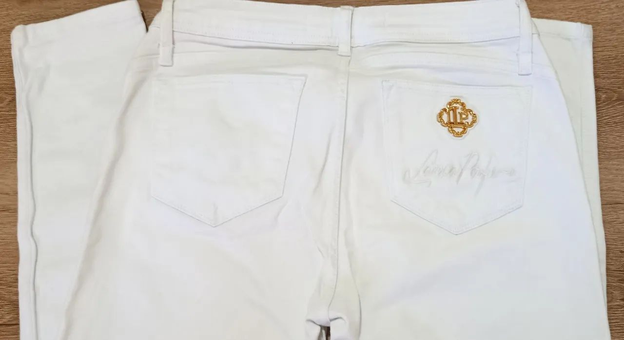 Calça jeans Lança Perfume Branca Original  N. 42 - Foto 2