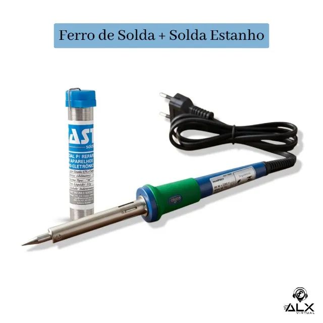 Ferro de Solda 40w Brasfort + Solda Estanho Cast *ENTREGA GRÁTIS*