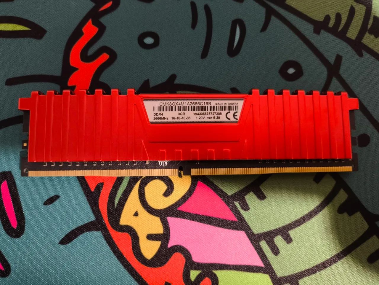 Kit 16GB DDR4 Corsair Vengeance LPX 2666MHz (2x8GB) - Vermelho - Foto 4