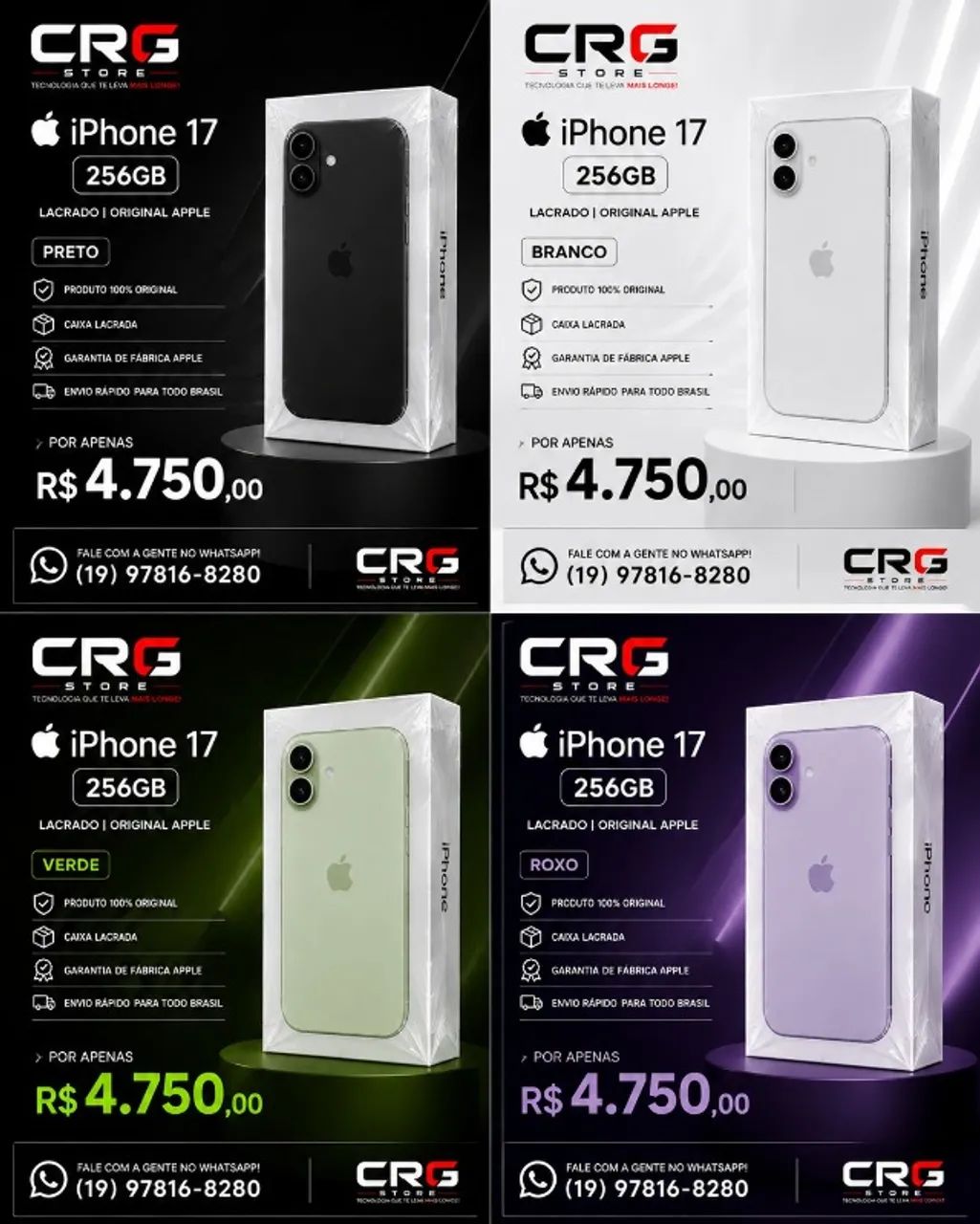 Iphone 17 256GB - Lacrado - Promoção!