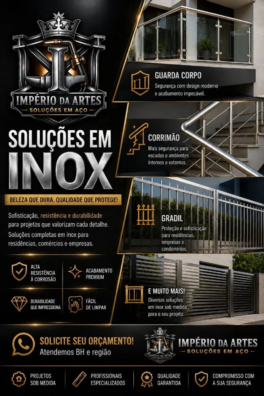 Soluções em Inox: Fabricação e Instalação (BH e Região)