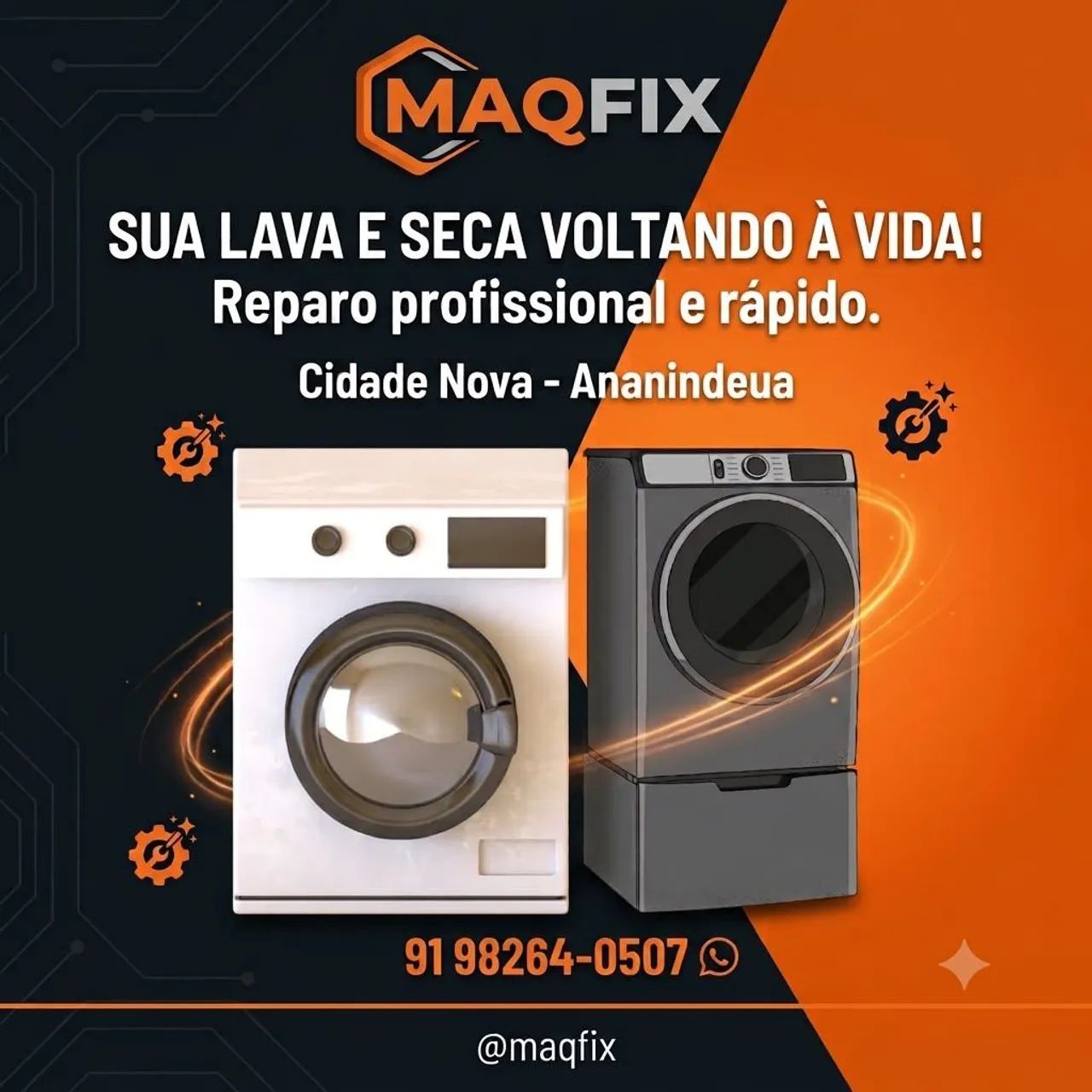Conserto de máquinas lava e seca