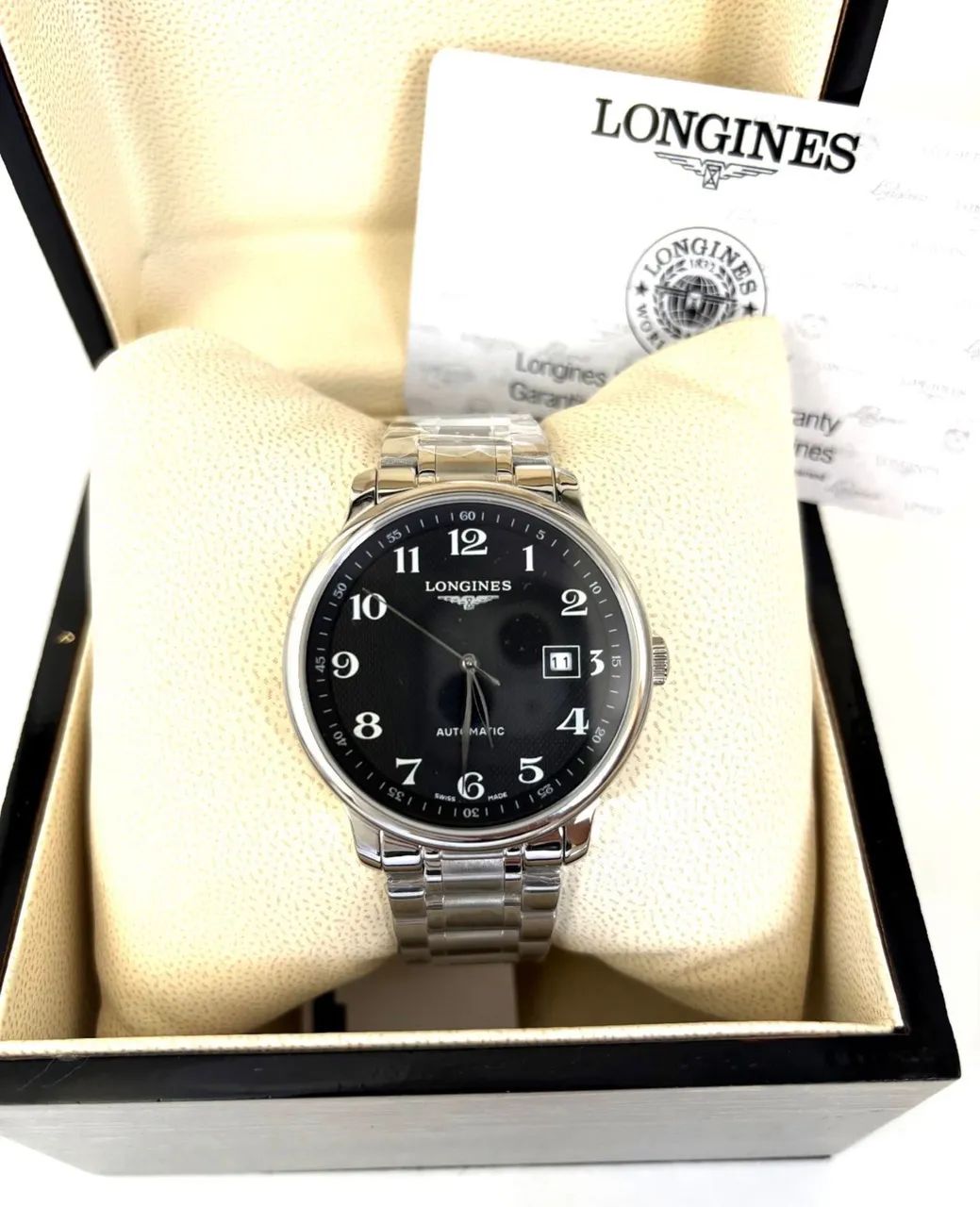 Relógio Masculino - Longines - Preto - Automatico - 41mm - Fundo Transparente - Prem AAA+