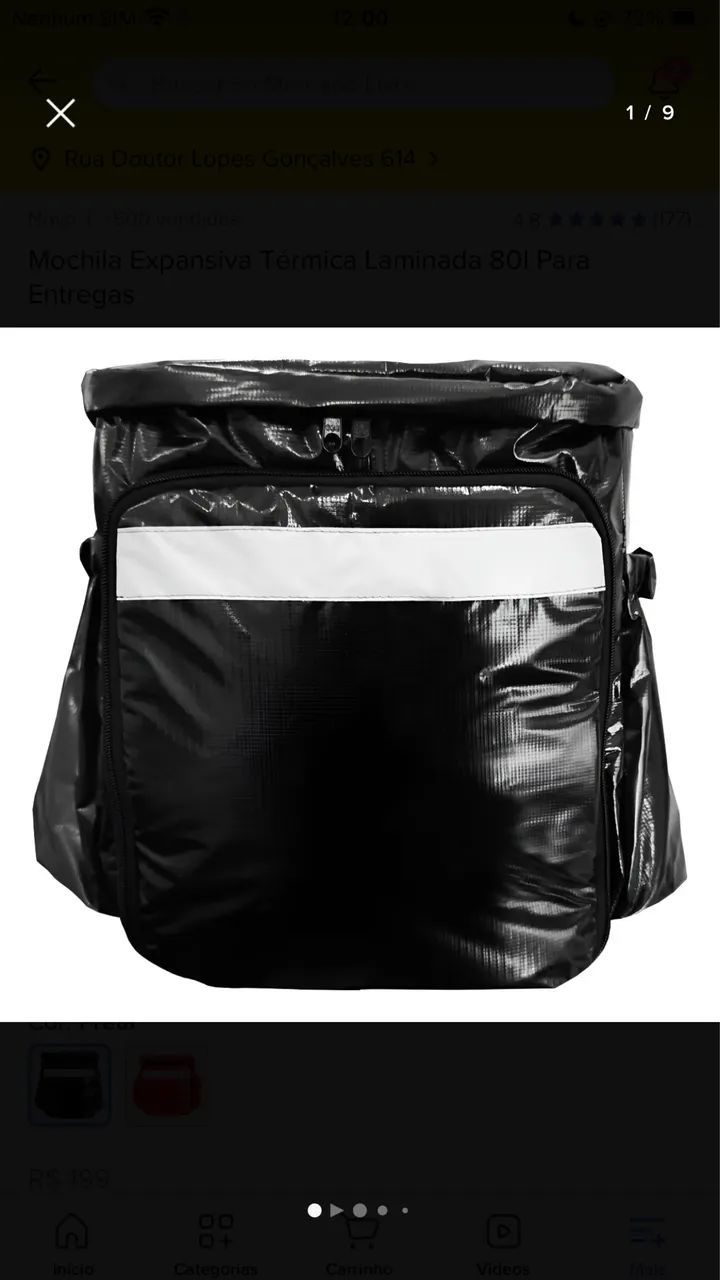 BAG TÉRMICA 80L - GRANDE CAPACIDADE
