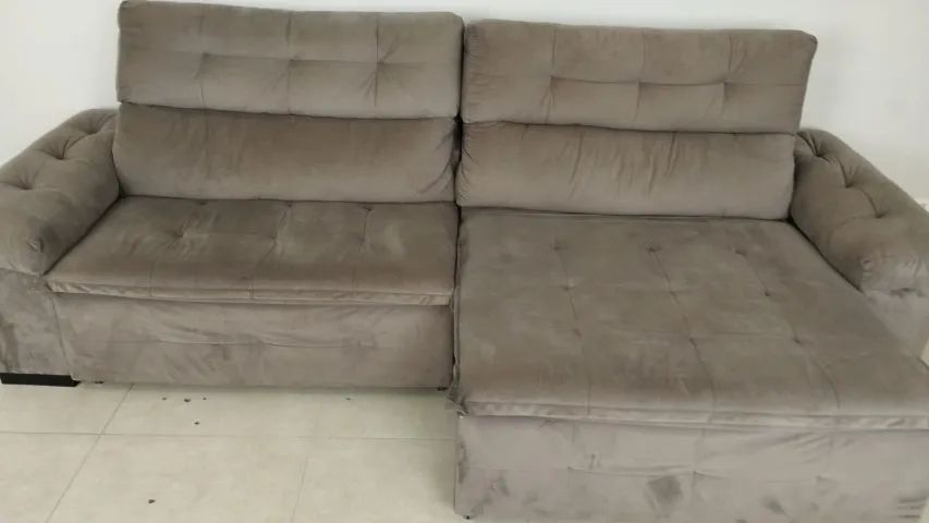 Sofá retrátil 3m (desmonta no meio para transporte) - Foto 3
