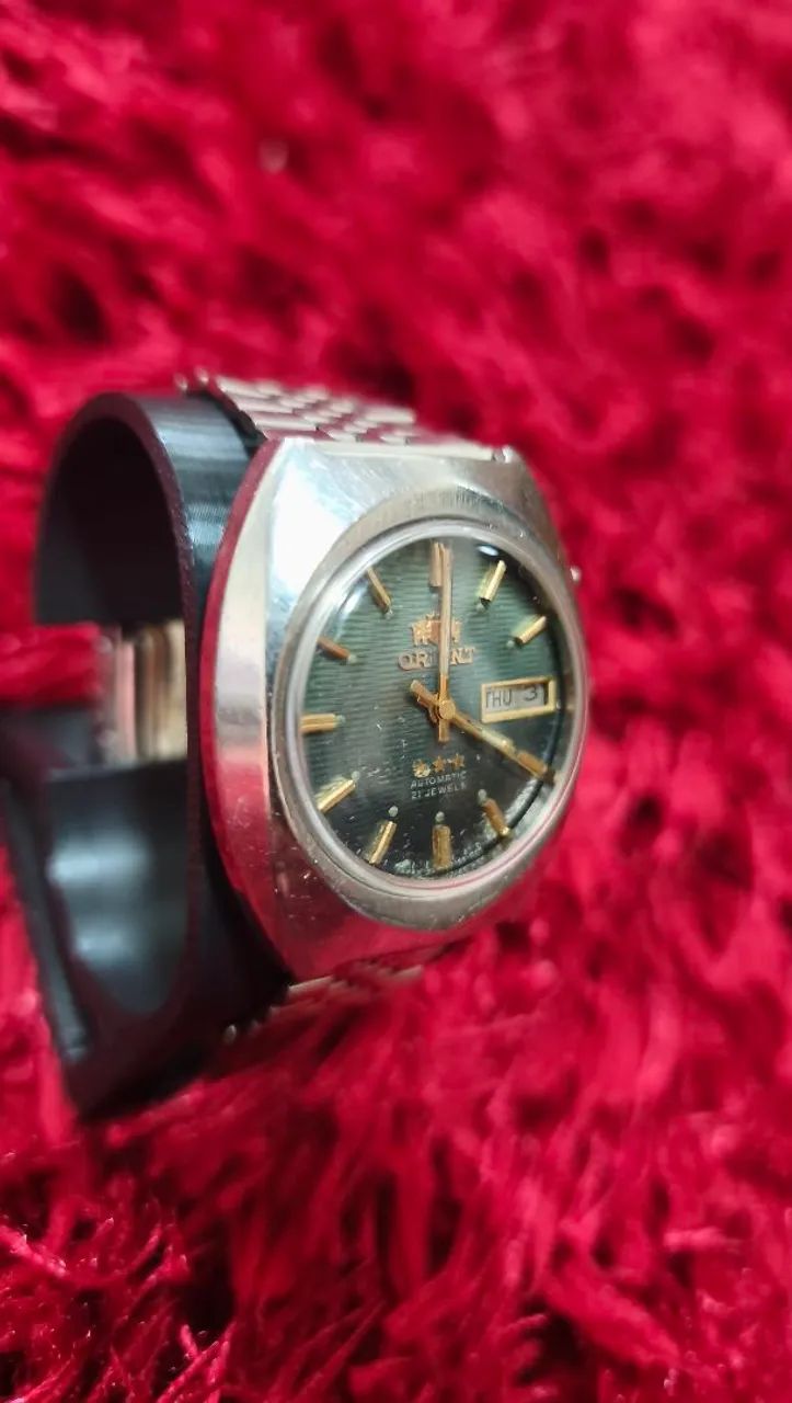 Relógio Orient Automático Vintage Verde Claro Degradê  - Foto 2