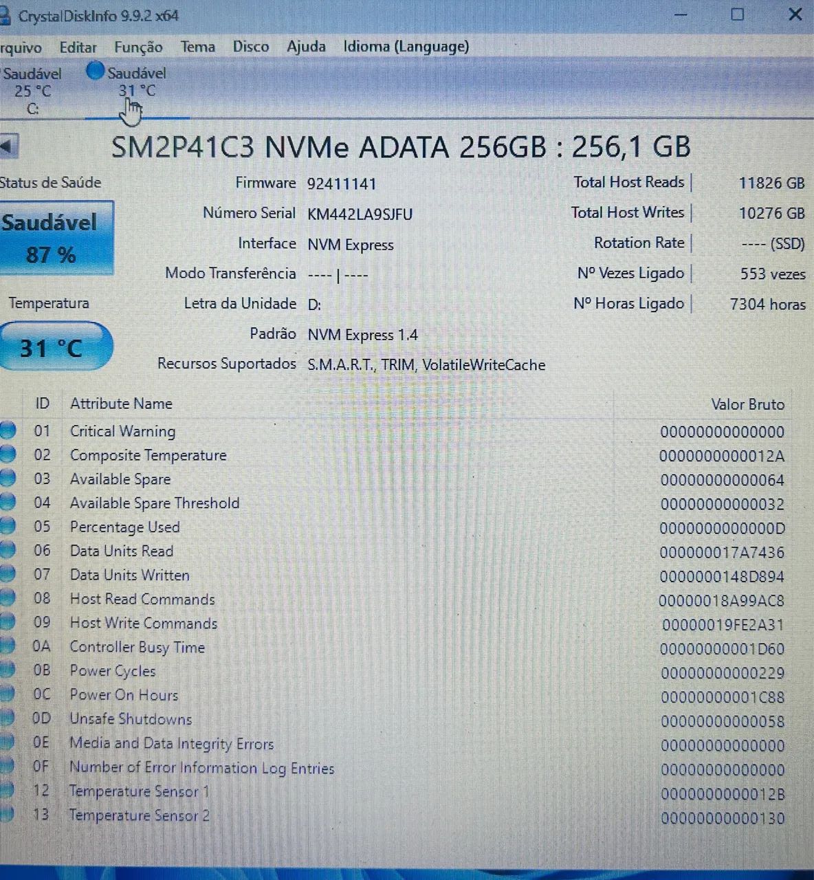 SSD Adata Nvme M.2 256GB - Foto 2