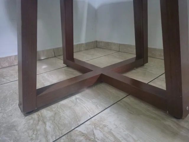 Mesa Off-White com vidro temperado - Foto 2