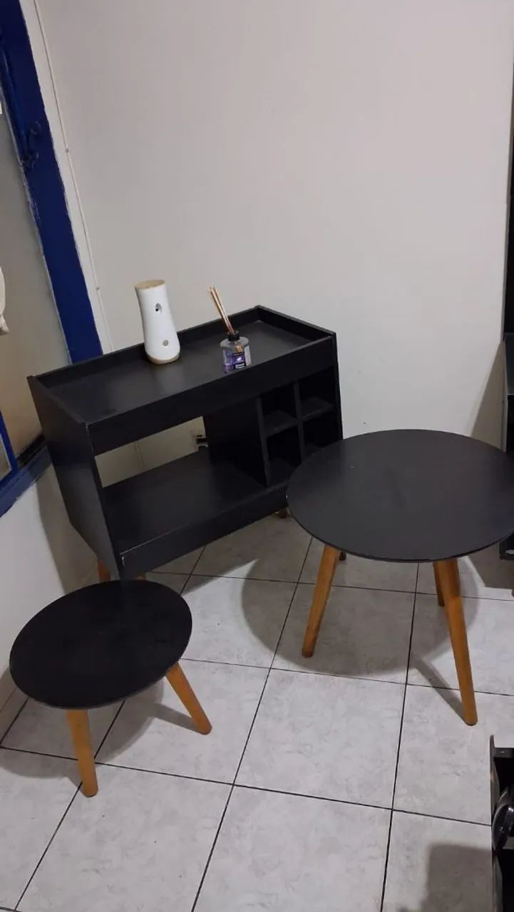 Conjunto Rack com Painel + Barzinho + 2 Mesinhas - Foto 2