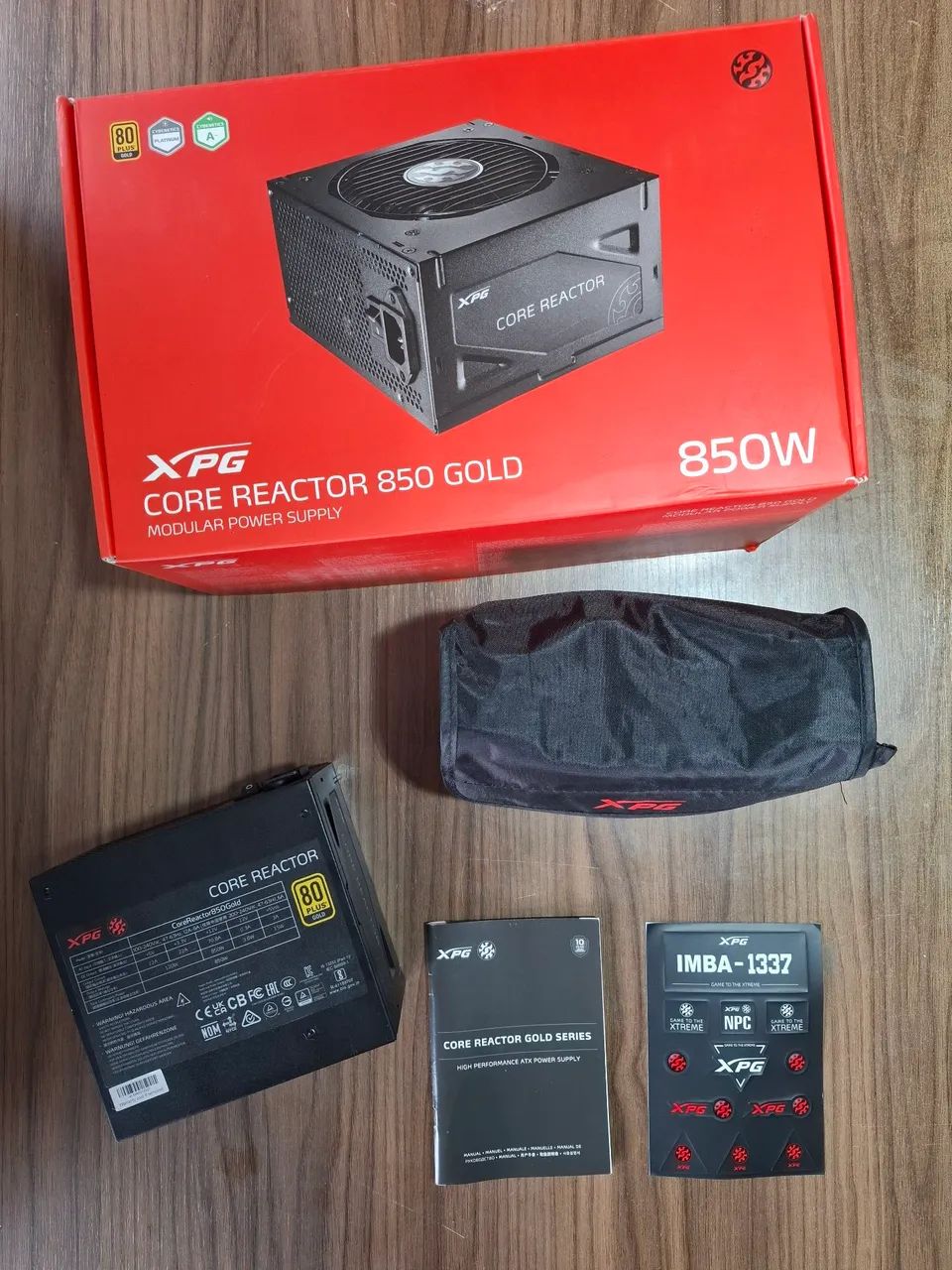Fonte XPG Core Reactor 850W Plus Gold - Modular - Estado de nova.