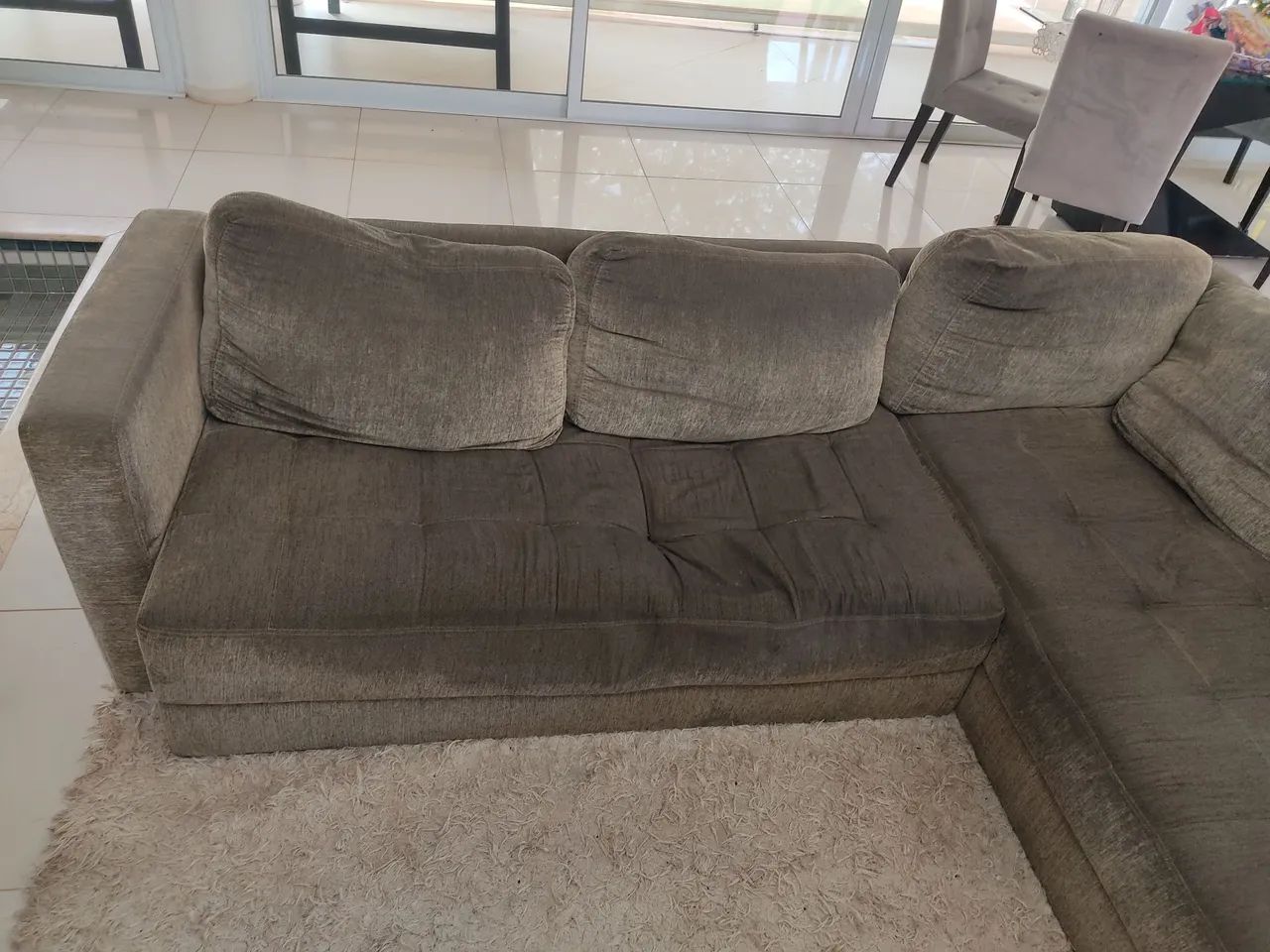 Sofá 4 lugares com chaise - doação  - Foto 2