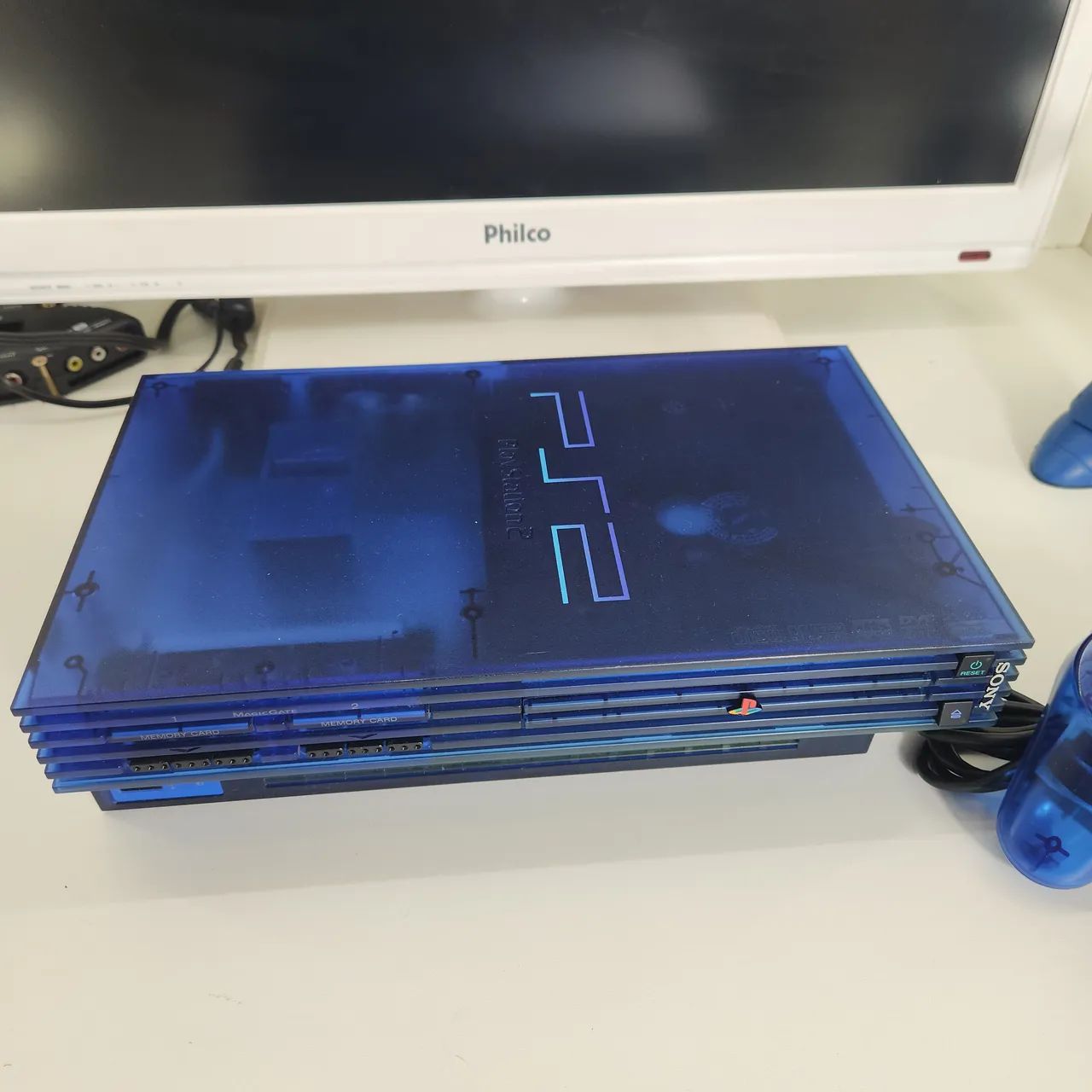 Playstation 2 ocean blue original japao  - Foto 2