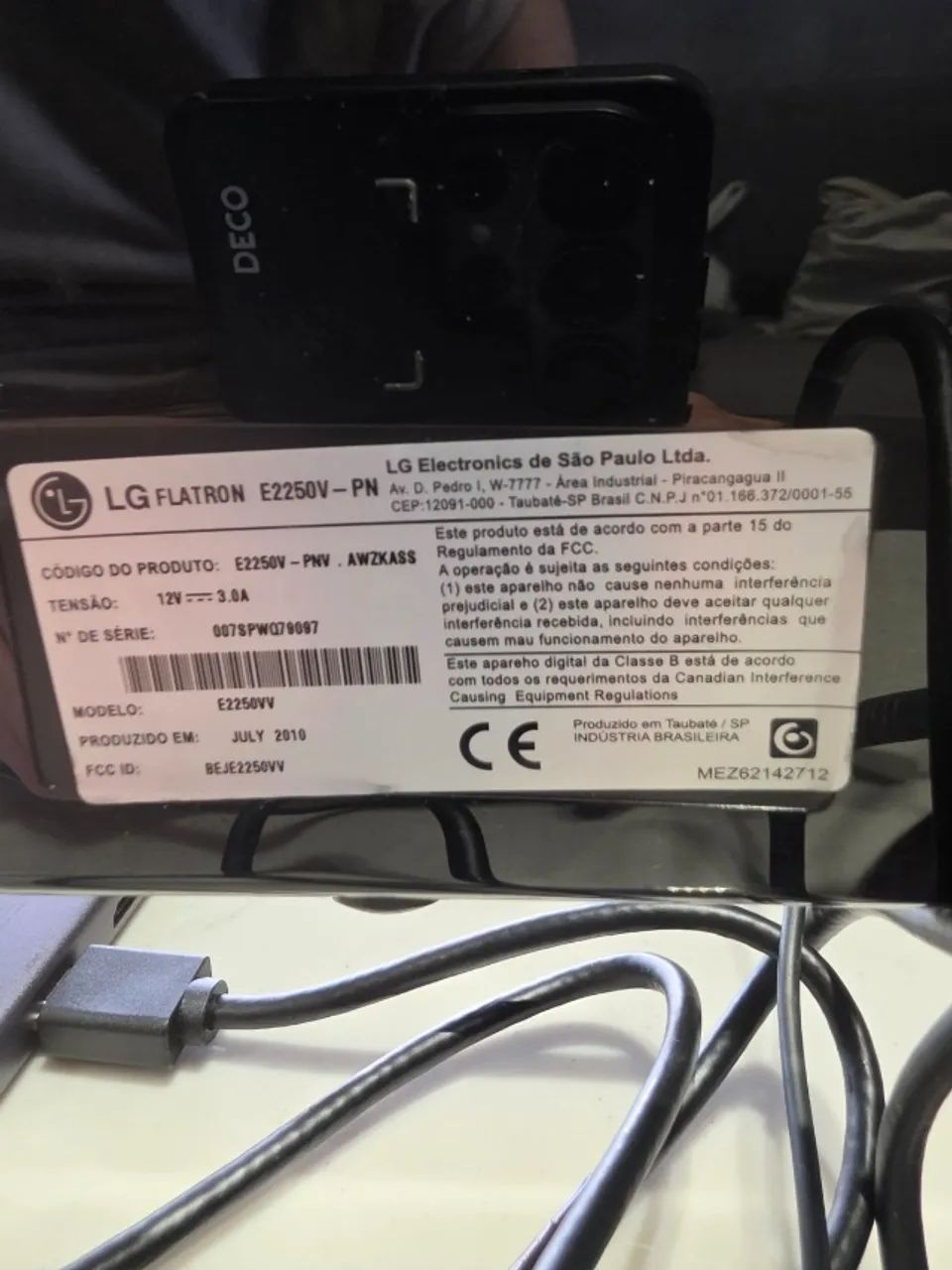 Monitor LG Flatron 21,5? Full HD | HDMI, DVI e VGA | Funcionando - Foto 3