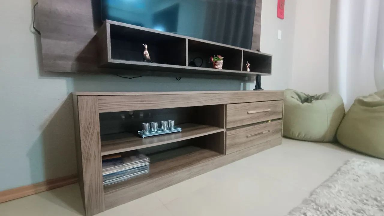 Painel Home 100%MDF com led + balcao  - Foto 5