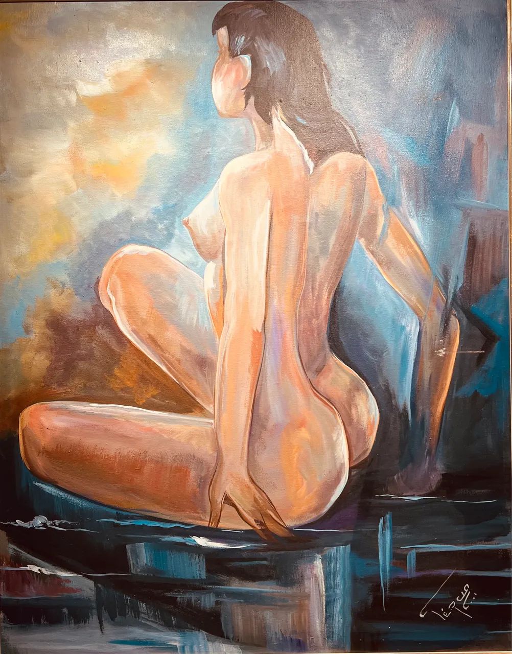 Bela pintura em óleo s/ Eucatex  - Foto 5