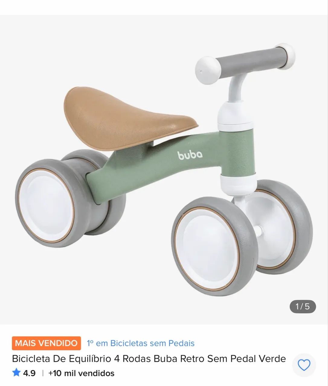 Bicicleta de equilíbrio BUBA