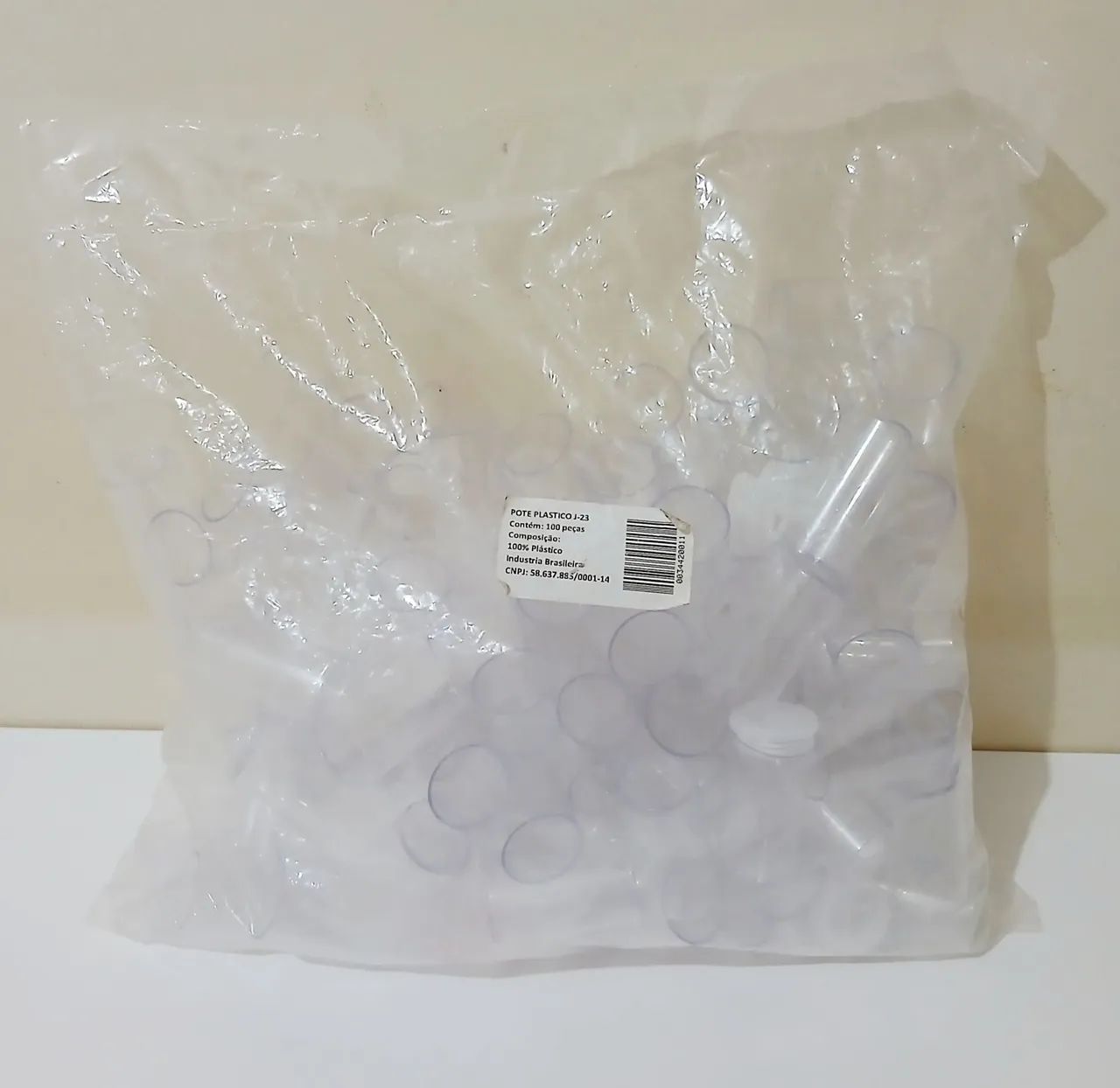 PROMOÇÃO ! KIT 100 UN POTE PLÁSTICO J-23 COM 23ML
