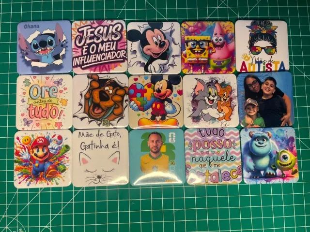 Botton Quadrado Personalizado - Kit com 4 Unidades - Foto 2