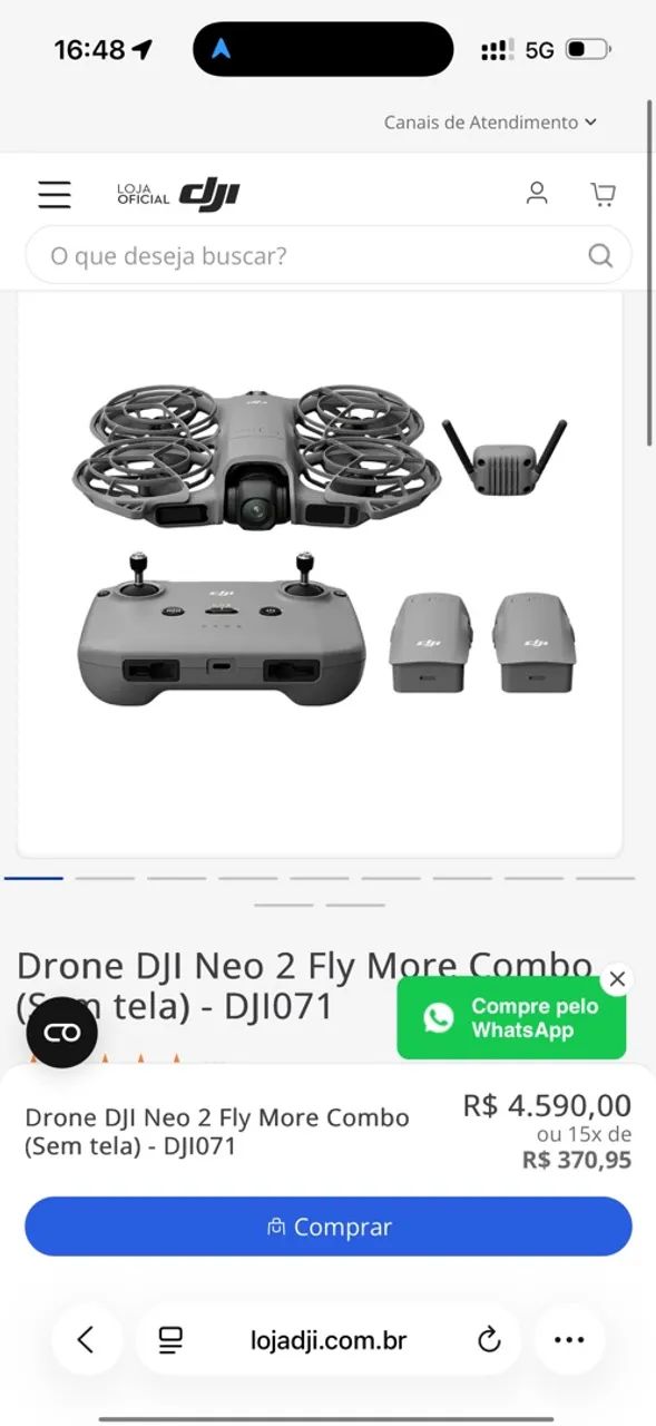 DRONE DJI NEO 2 FLY MORE COMBO LACRADO - Foto 4