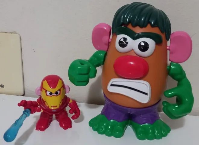 Boneco Senhor cabeça de batata Hulk e iron man Hasbro