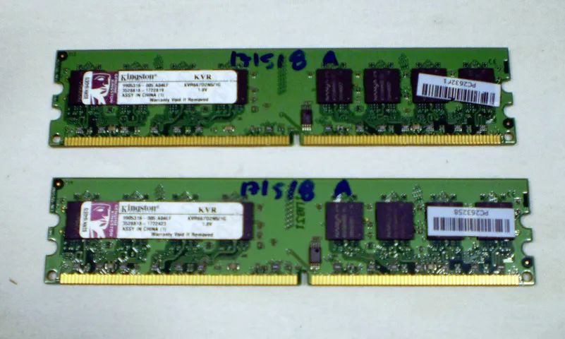 Lote com 3 memórias antigas tipo DDR2.- Cód. 627 - - Foto 2