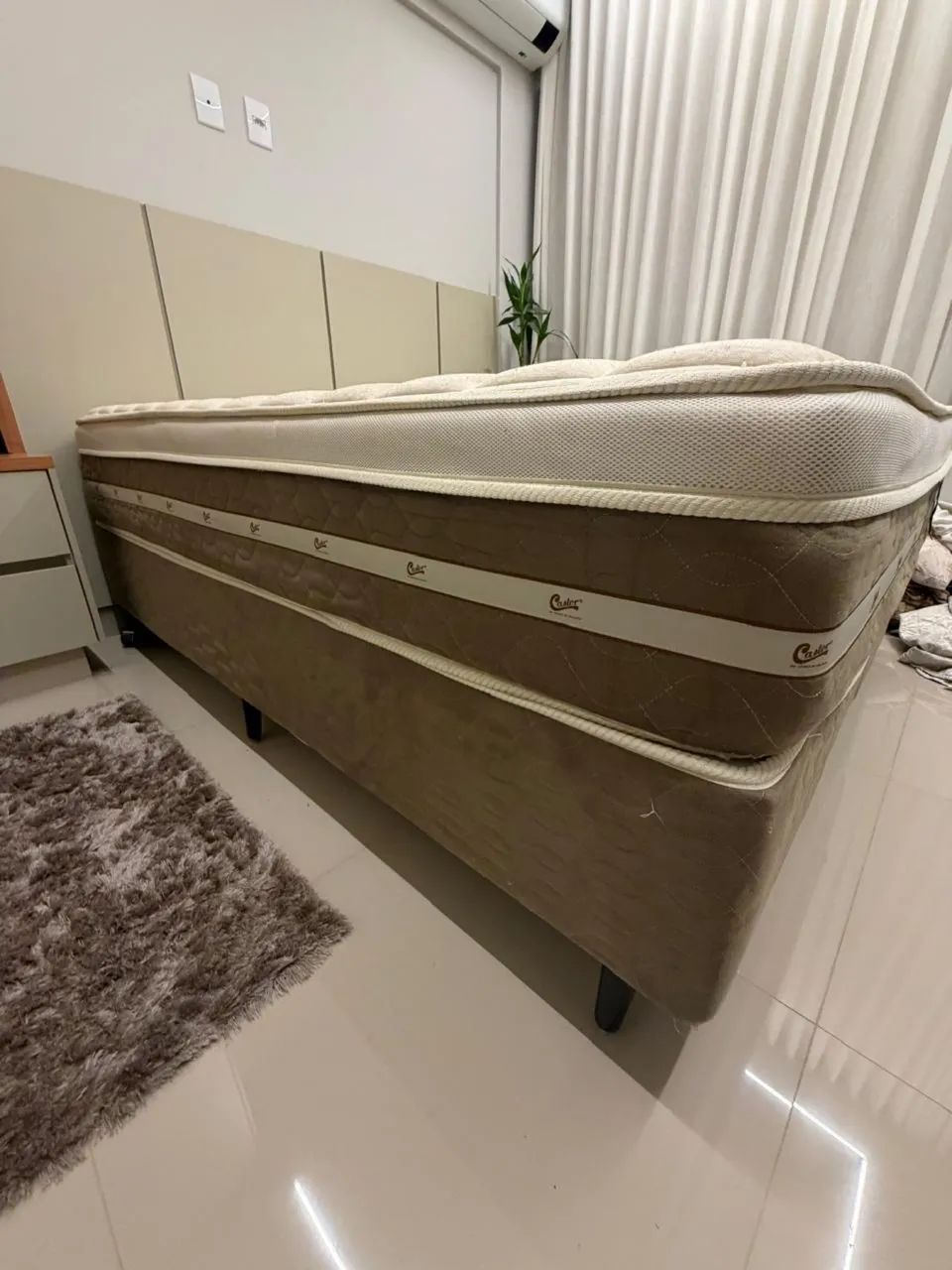 Vendo Cama e Box Queen Castor - Silver star - Foto 4