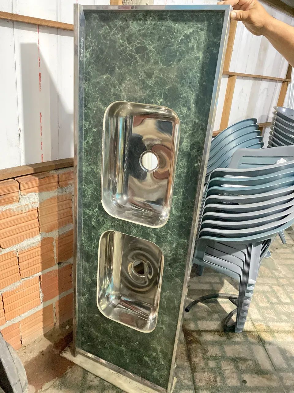 Pia de inox 2 cubas  - Foto 2