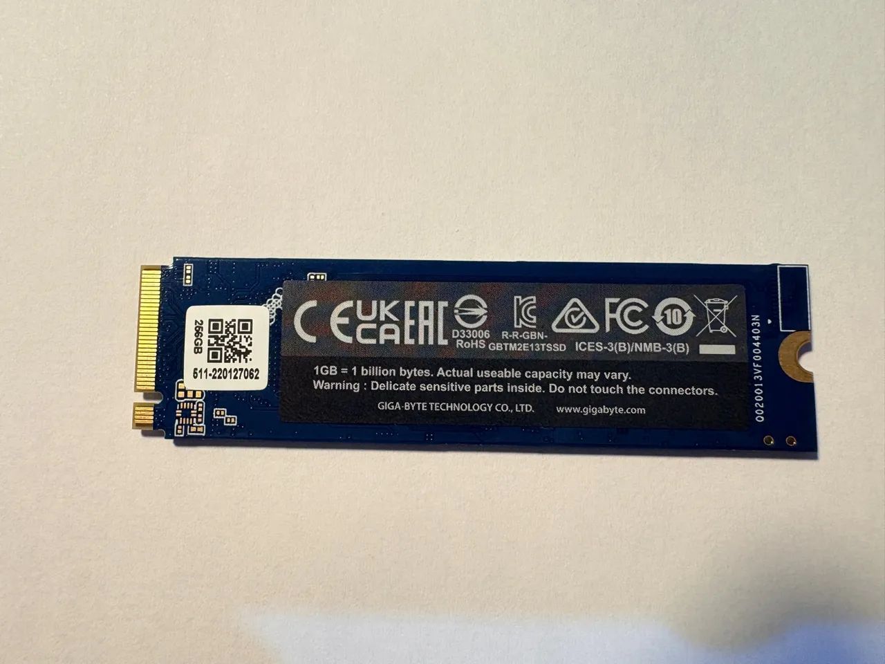 SSD Gigabyte NVMe M.2 256GB - Foto 2