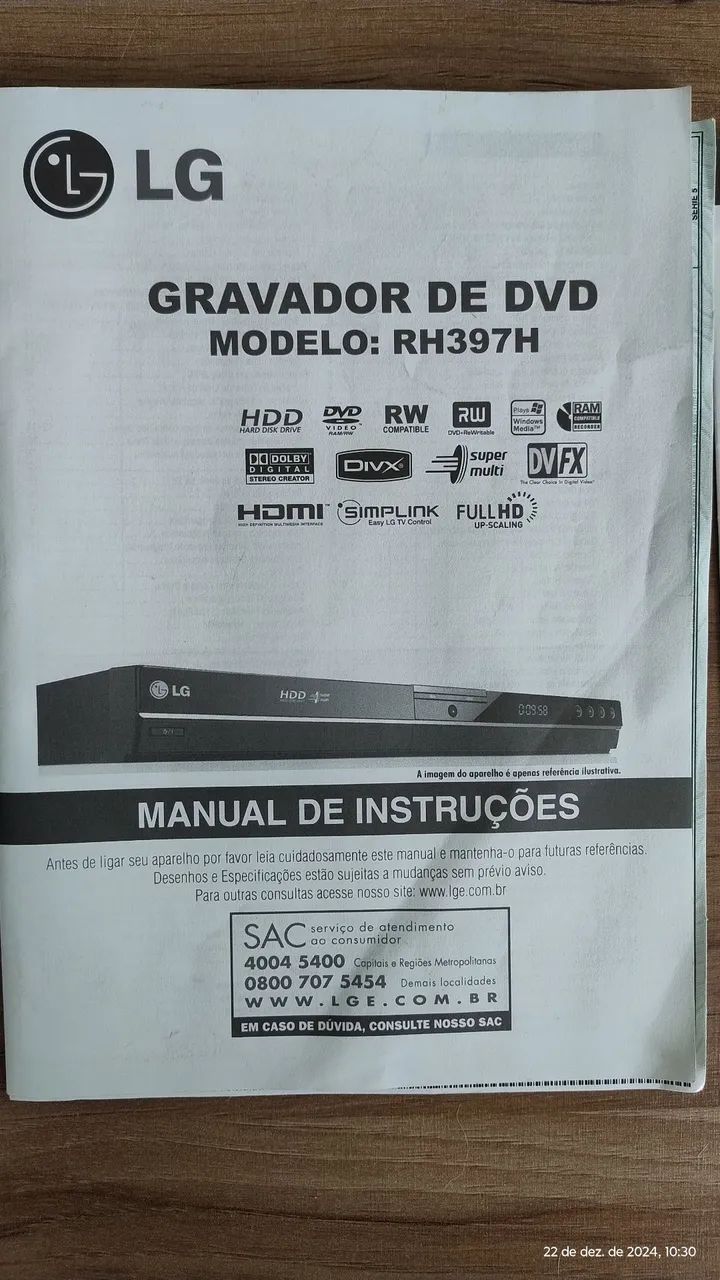 DVD - HDD LG RH397H