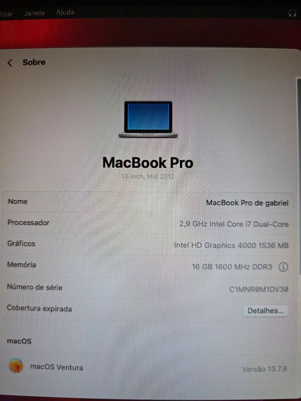 MacBook Pro Mid 2012 1TB 16GB RAM i7 - Foto 5