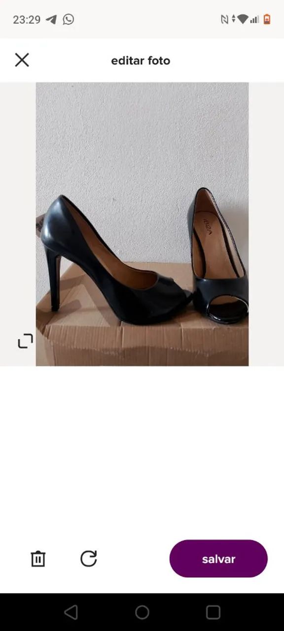 Peep toe ibiza preto 37 - Foto 4