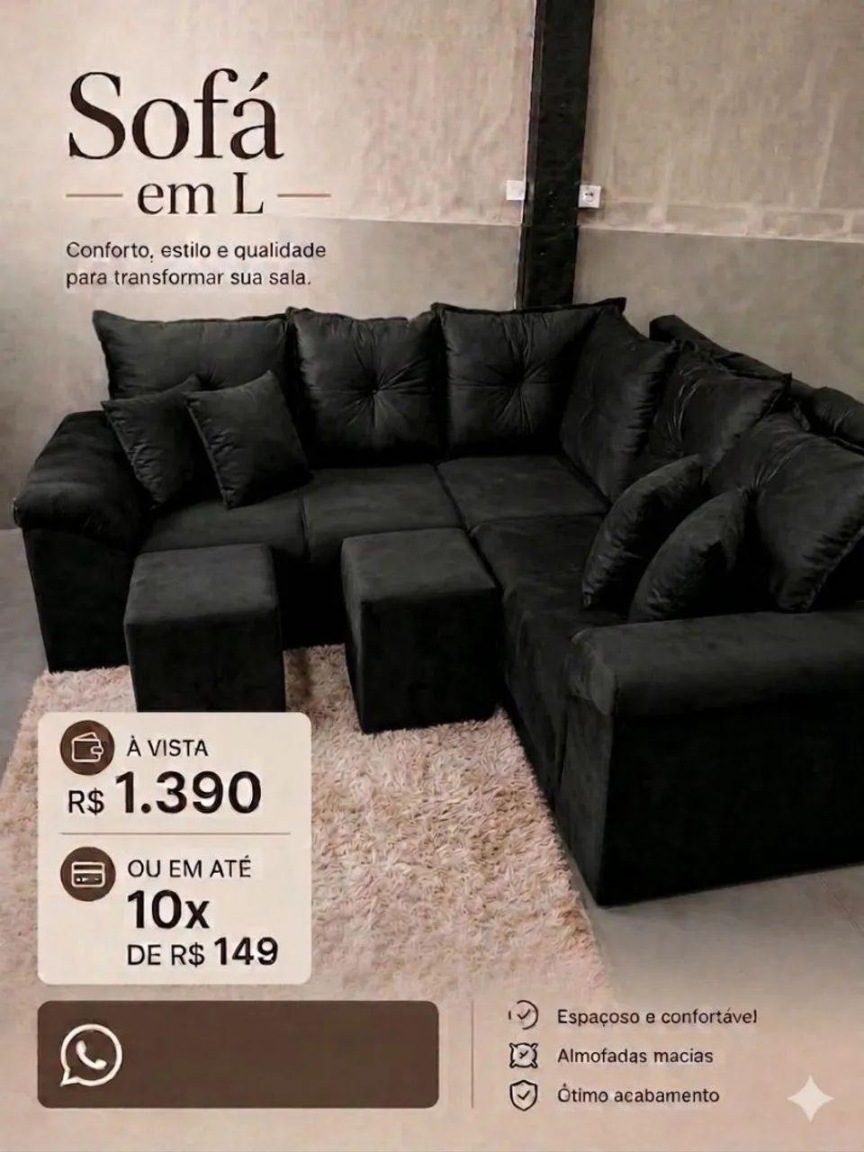 Sofá em L (de canto)  - Foto 2